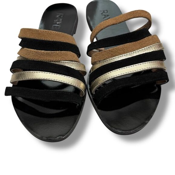 Raye Multi Strap Flat Slide Sandals Multicolor Leather Size EU 37 US 6.5 - Picture 9 of 9